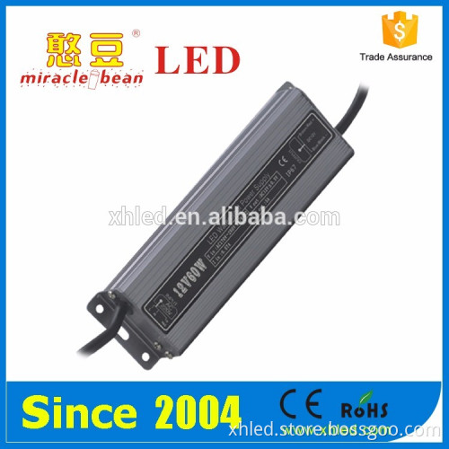 Constant Voltage 60W waterproof ip67 12v power supply 5A LED driver With CE RoHS